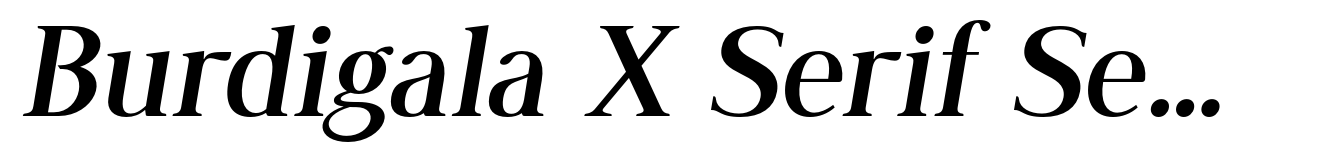 Burdigala X Serif Semi Bold Italic